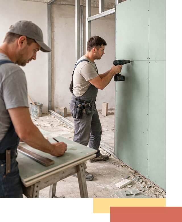 Перегородки из влагостойкого гипсокартона под ключ в Щекино