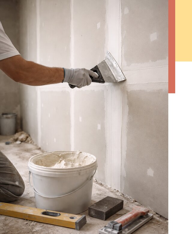 Шпаклевка перегородок из гипсокартона в Щекино от 2573 руб. — услуги ОТДЕЛОЧНИК-Екн