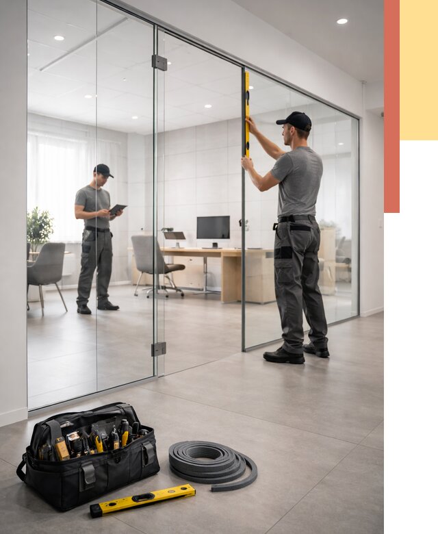 Цельностеклянные перегородки под ключ в Щекино от 9777 руб. — монтаж и цены | ОТДЕЛОЧНИК-Екн