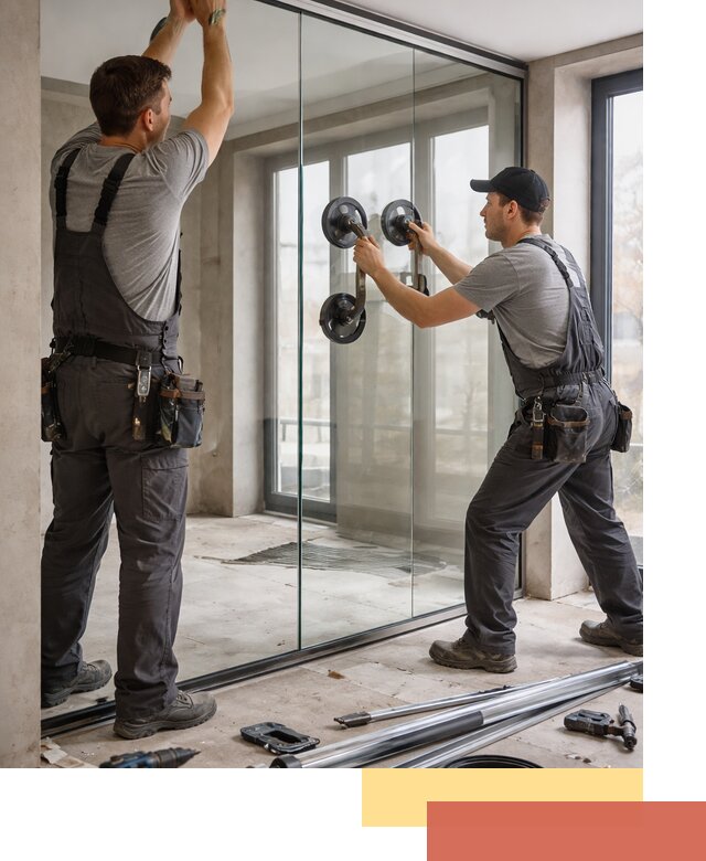 Цельностеклянные перегородки под ключ в Щекино