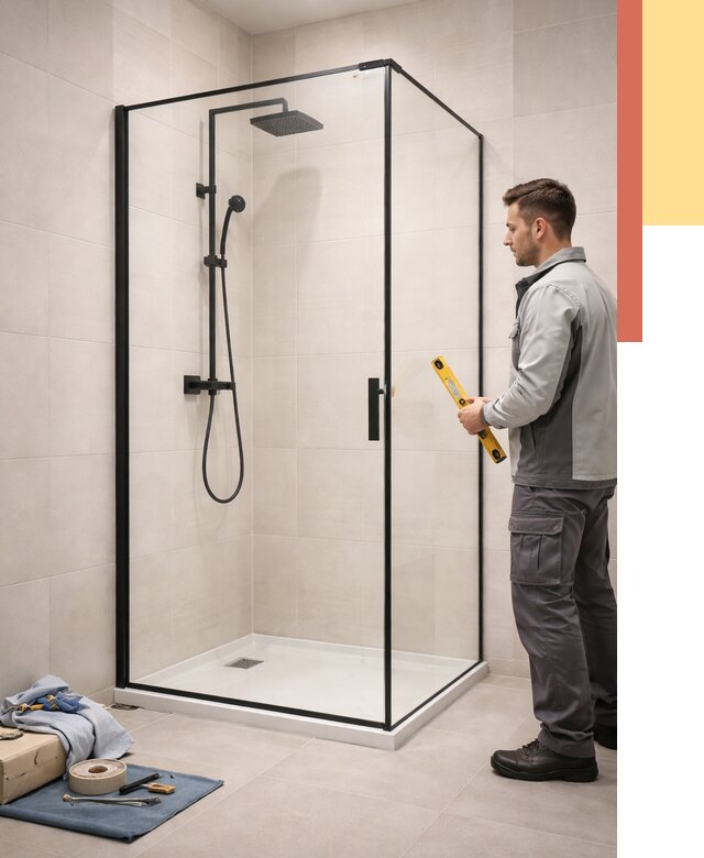 Стеклянные перегородки для душа в Щекино от 12865 руб. | Монтаж под ключ — ОТДЕЛОЧНИК-Екн