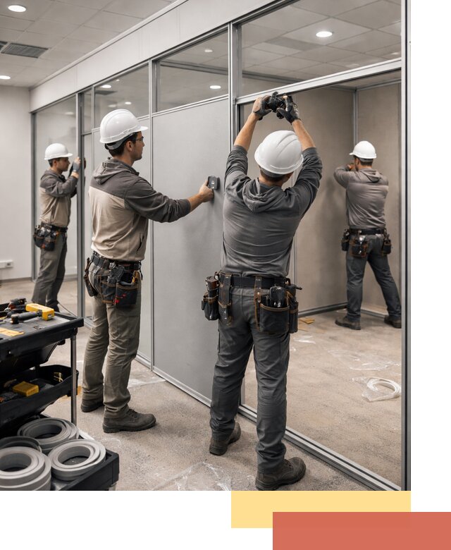 Мобильные офисные перегородки под ключ в Щекино