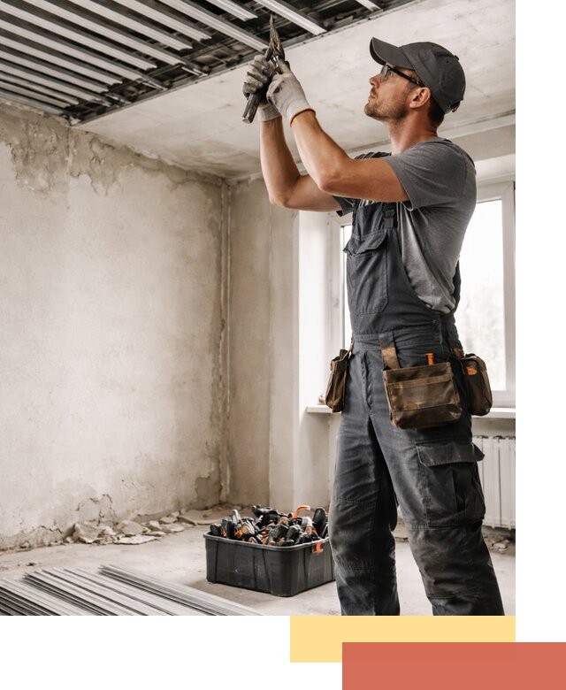 Демонтаж реечного потолка в Щекино быстро и аккуратно