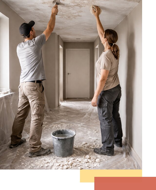 Удаление побелки с потолка в Щекино — быстро и аккуратно