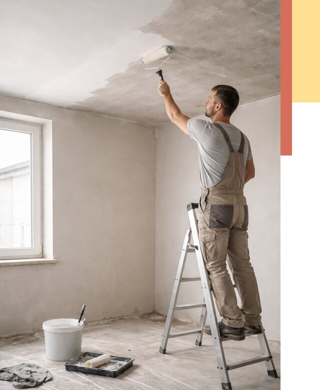 Грунтовка потолка в Щекино от 2573 руб. — быстро и недорого | ОТДЕЛОЧНИК-Екн