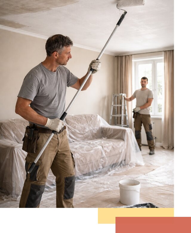 Грунтовка потолка в Щекино — подготовка под покраску и отделку