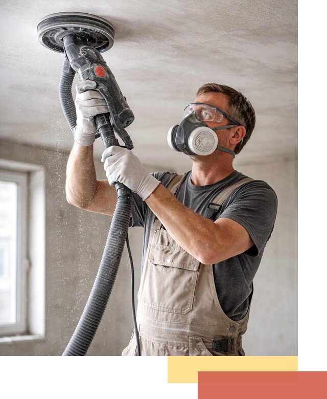 Шлифовка потолка в Щекино — качественная подготовка под отделку