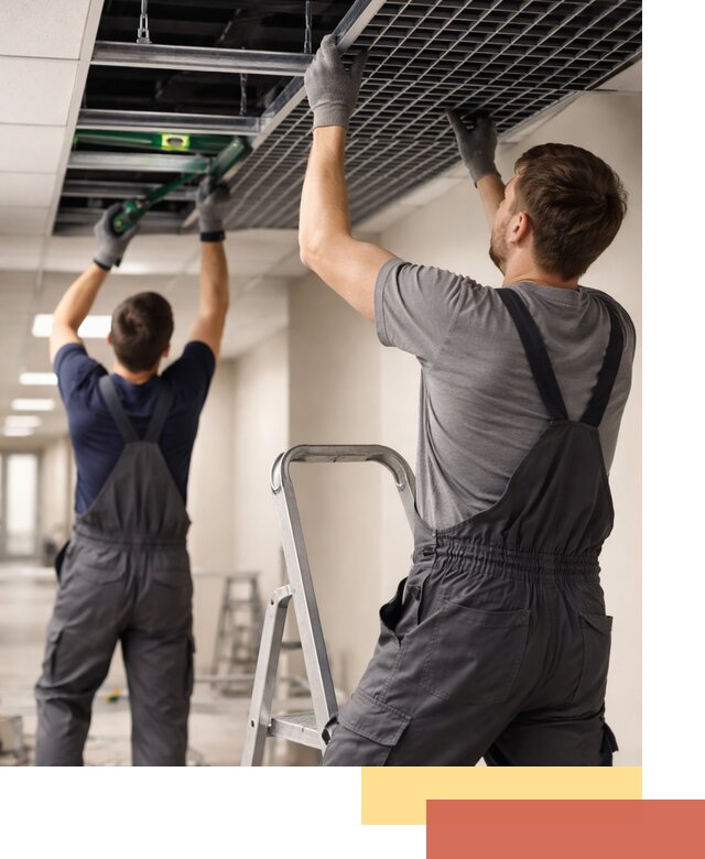 Монтаж потолка Грильято в Щекино: установка под ключ качественно