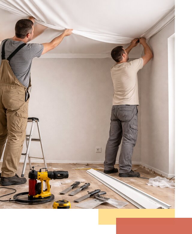 Монтаж ПВХ натяжного потолка в Щекино качественно и быстро