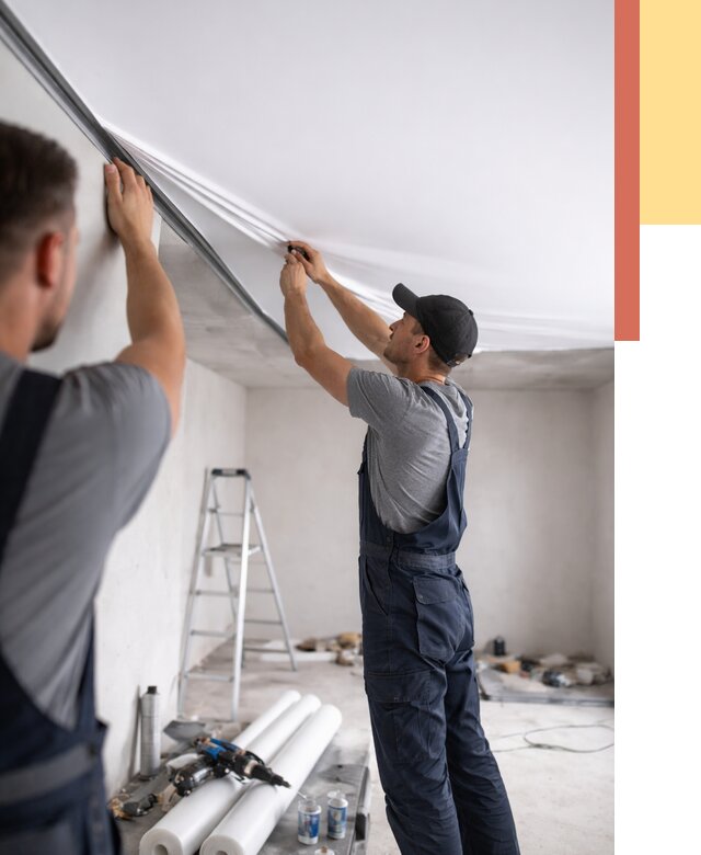 Монтаж матового натяжного потолка в Щекино от 4631 руб./м² — быстро и недорого | ОТДЕЛОЧНИК-Екн