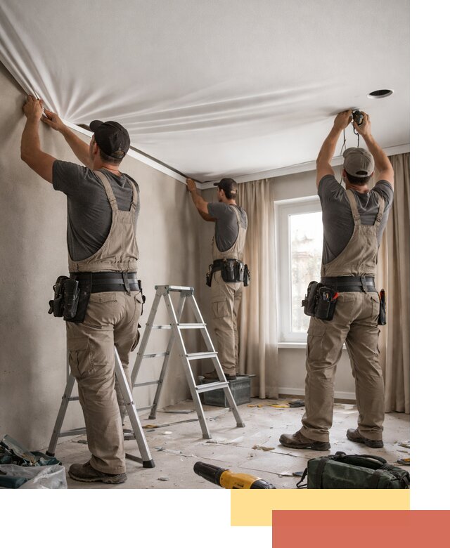 Монтаж матового натяжного потолка в Щекино качественно и быстро