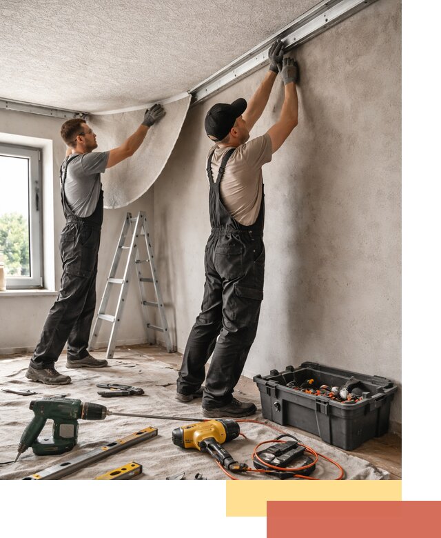 Монтаж фактурного натяжного потолка в Щекино качественно и быстро