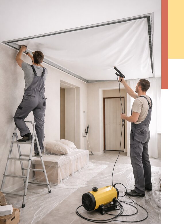 Монтаж натяжного потолка в прихожей в Щекино от 2727 руб. под ключ | ОТДЕЛОЧНИК-Екн