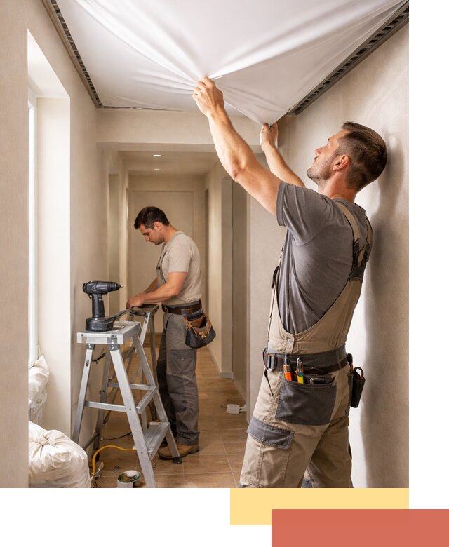 Монтаж натяжного потолка в прихожей в Щекино