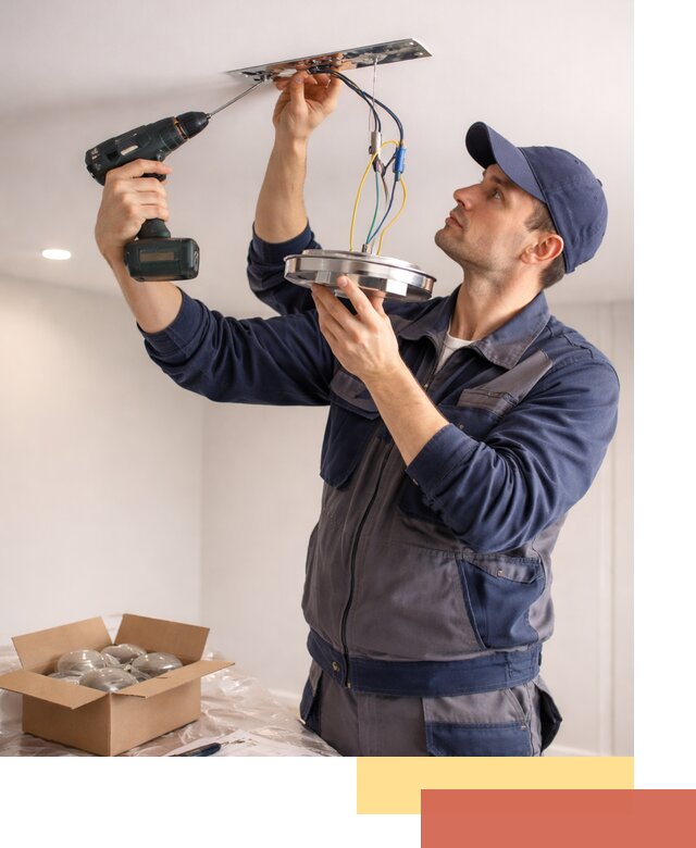 Установка люстры в натяжной потолок в Щекино