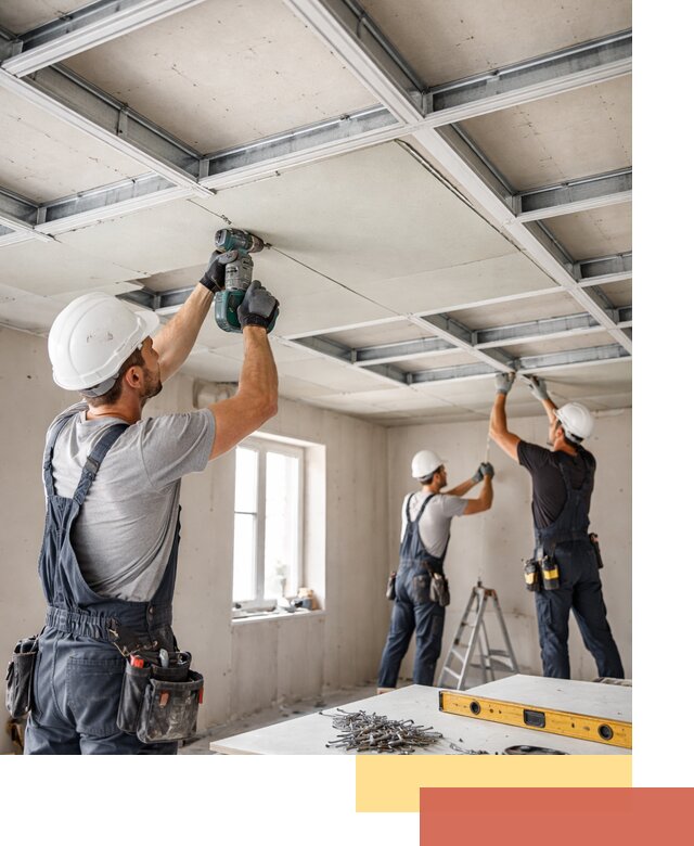 Кессонный потолок из гипсокартона под ключ в Щекино