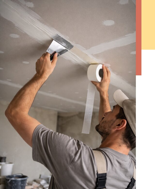 Обработка швов потолка ГКЛ в Щекино от 7719 руб. под ключ | ОТДЕЛОЧНИК-Екн