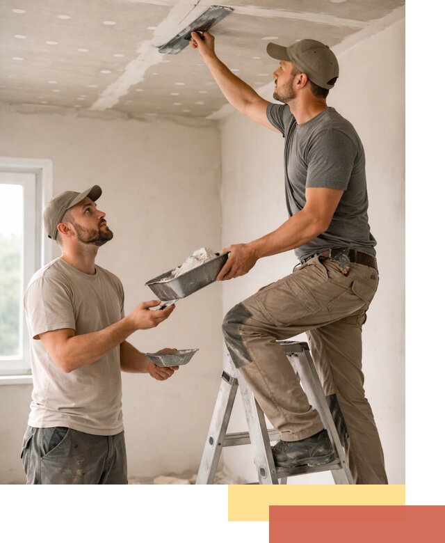 Шпаклевка потолка из гипсокартона в Щекино качественно и быстро