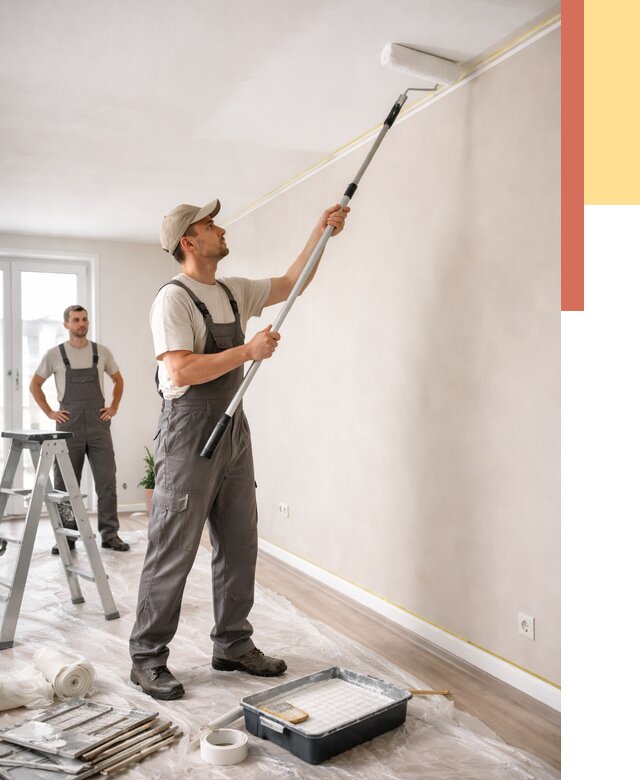 Покраска потолка из гипсокартона в Щекино от 4631 руб./м2 — услуги под ключ | ОТДЕЛОЧНИК-Екн