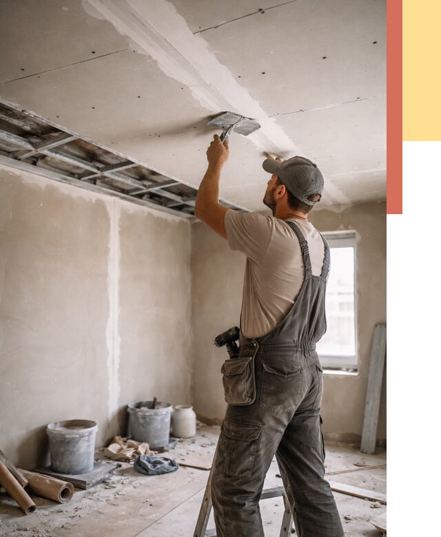 Ремонт потолка из гипсокартона в Щекино от 669 руб./м² — быстро и недорого | ОТДЕЛОЧНИК-Екн