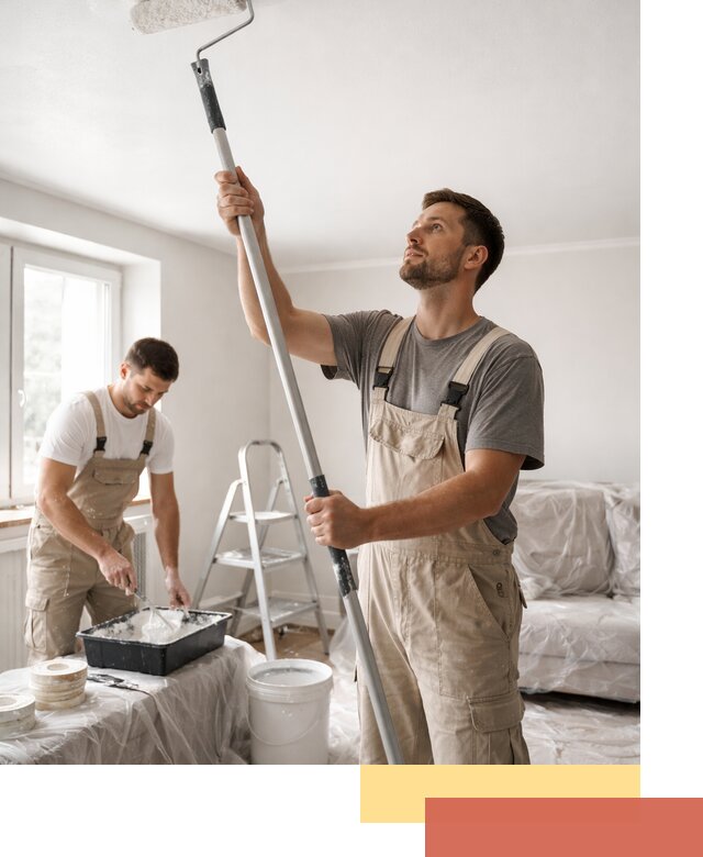 Покраска потолка водоэмульсионной краской в Щекино