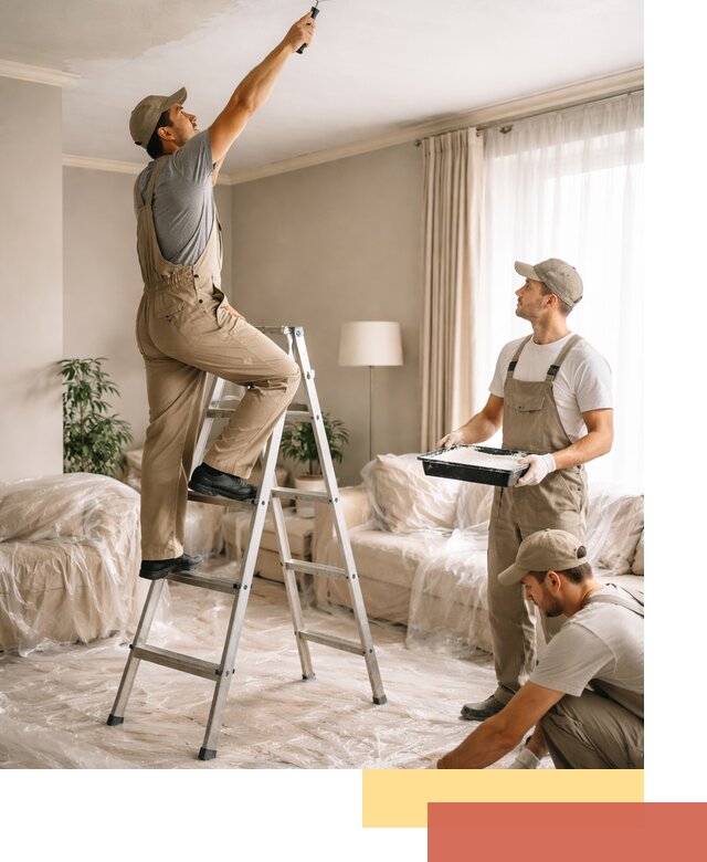 Покраска потолков акриловой краской в Щекино качественно и быстро