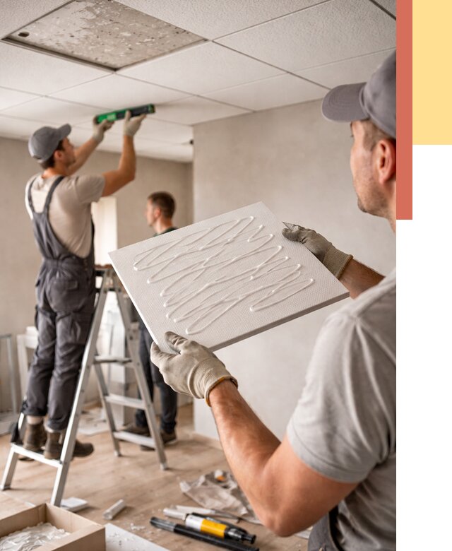 Монтаж потолочной плитки в Щекино от 4631 руб. — быстро и недорого | ОТДЕЛОЧНИК-Екн