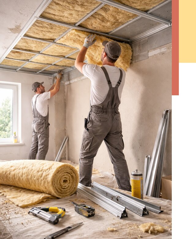 Утепление потолка в Щекино от 7410 руб/м2 — недорого, быстро, под ключ | ОТДЕЛОЧНИК-Екн